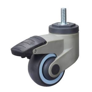 Medical Grade 3 4 5 Polegada TPR Roda Rodízio com ABS Freio Shell Rodízios Giratórios para Cama Hospitalar <span class=keywords><strong>Gurney</strong></span> Trolley - Product Image 2