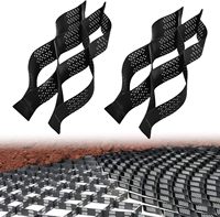 Géocellules en HDPE pour murs de soutènement extérieurs, fabriquées en matériau HDPE, anti-corrosion, écologiques, conception 3D, protection paysagère