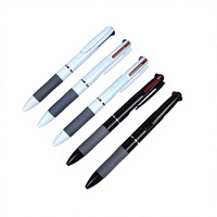 Nouveau stylo bille créatif à encre tricolore 0,7 mm en plastique, personnalisable avec LOGO, stylo publicitaire simple et élégant à pression