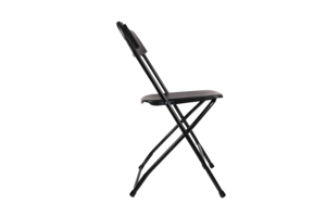 Chaise pliante en plastique à dossier plat, légère, portable, de qualité supérieure, durable, noire, design moderne, idéale pour le parc, la cuisine, la villa - Product Image 3