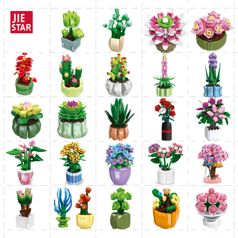 JIESTAR Toy Succulent Bonsai Botanical Collection