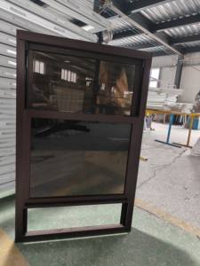 Glissière verticale en verre noire insonorisée personnalisable de double d'alliage d'aluminium accrochant des fenêtres conception moderne ouragan résistant aux chocs - Product Image 2