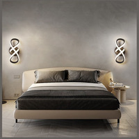 JACKSUN lámpara de pared sencilla creativa nórdica moderna para dormitorio, sala de estar, pasillo, luz LED de lujo, lámparas de pared de fondo de cabecera