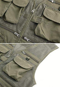Chaleco de Caza Personalizado con Logotipo, Hecho de Poliéster, con Múltiples Bolsillos, Ropa de Caza para Exteriores, Chaleco de Caza para Hombre en Oferta - Product Image 4