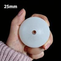 Billes en plastique creuses personnalisées de 10 mm à 100 mm, sphères en PP, PE, PTFE, billes rondes en plastique creuses blanches avec trou
