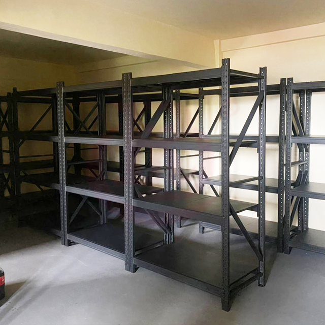 Adjustable Depth Heavy Duty Mobile 5-Layer Cold-Rolled Steel Shelving with 300kg Load Capacity Versatile Thickened Storage