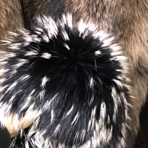 ウサギやフェイクファーポンぬいぐるみ大きなカラフルな本物のアライグマボール - Product Image 5