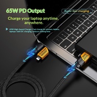 Kabel USB 4-in-1 Nylon Kepang Berbahan Zinc Alloy, Pengisian Cepat PD 27W-65W, Kabel Data untuk Ponsel, Laris Terjual
