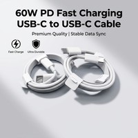 Câble de charge rapide USB-C vers USB-C 1M 60W en gros, gaine TPE, conducteur en cuivre pur pour iPhone 15 16 17 Max Pro et ordinateur