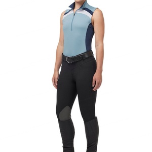 Camiseta Deportiva sin Mangas con Protección Solar UPF+40 para Montar a Caballo, Camiseta Ajustada con Cierre de Cremallera, Ropa Ecuestre - Product Image 3