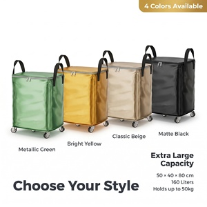 Borsa Tote Pieghevole Personalizzata per Viaggi, Scuola e Trasporto, in PP Intrecciato con Ruote, Riutilizzabile, per Esportazione Diretta, Vendita all'Ingrosso - Product Image 4