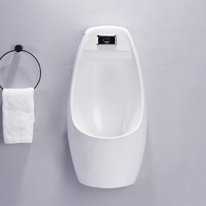 Chaozhou articles sanitaires de haute qualité en céramique capteur automatique <span class=keywords><strong>urinoir</strong></span> <span class=keywords><strong>mat</strong></span> émaillé couleur noire <span class=keywords><strong>urinoir</strong></span> mural suspendu pour salle de bain - Product Image 4