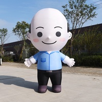 Modelo Inflable Gigante de Personaje de Dibujos Animados, Hombre Calvo, para Eventos Publicitarios, Producto Inflable Resistente Wenzou 360