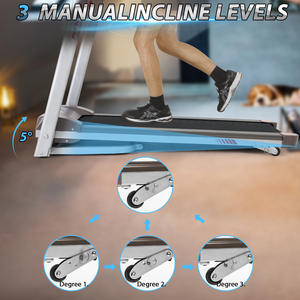 <span class=keywords><strong>Tapis</strong></span> <span class=keywords><strong>Roulant</strong></span> Elettrico Pieghevole Compatto con Inclinazione, Disponibile in Magazzino in Francia, Velocità 1-14km/h, Motore da 2HP - Product Image 4