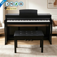 Best Sale Wholesale DEMAN XH-8806 Digital Standard 88-Key Hammer Action Upright Piano with Case 3 Pedals Beffa Hammer
