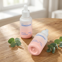 Boîtes d'emballage luxueuses pour flacons de lotion de 500 ml avec pompe pulvérisatrice, couleur argent rose, plastique PETG pour huile corporelle et shampoing
