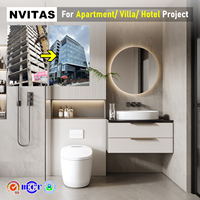 Ensembles de meubles-lavabos de salle de bain NVITAS modernes en MDF étanche, écologiques, à fixation murale pour projets hôteliers, d'appartements et de villas