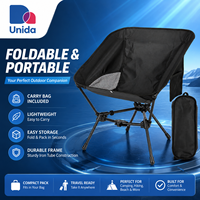 Chaise de camping pliable portable pour l'extérieur avec cadre en fer, sac de transport et poche latérale