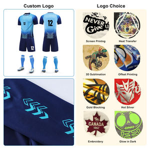 Kit de football/soccer personnalisé pour hommes, 20 ensembles, manches courtes, 100 % polyester respirant et à séchage rapide, best-seller - Product Image 2