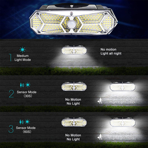 Bán Hot 126 LED năng lượng mặt trời cảm biến chuyển động ánh sáng cho nhà, ngoài trời khẩn cấp an ninh vườn năng lượng mặt trời tường ánh sáng - Product Image 5