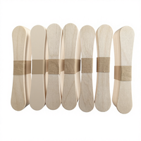 Bâtonnets de crème glacée en bois de bouleau de couleur naturelle, écologiques, jetables, portables, flexibles, avec logo personnalisé imprimé