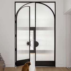 Charnière de <span class=keywords><strong>porte</strong></span> en acier décorative sur mesure, en forme d'arche, pour <span class=keywords><strong>porte</strong></span> en verre de sécurité, pour <span class=keywords><strong>porte</strong></span> en fer forgé, <span class=keywords><strong>cadre</strong></span> en acier noir, <span class=keywords><strong>porte</strong></span> battante - Product Image 5