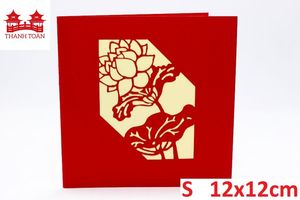 Tarjeta 3D Pop Up con Pequeña Flor de Loto, Tarjeta de Felicitación Floral Hecha a Mano para Cumpleaños, Día de la Madre, Regalo de Primavera - Product Image 3