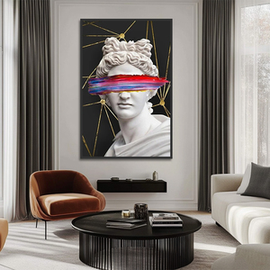 Decoración del hogar, pósteres de lienzo de estética <span class=keywords><strong>griega</strong></span>, grafiti, arte de pared moderno, escultura de David, <span class=keywords><strong>pintura</strong></span> impresa en 3D - Product Image 4