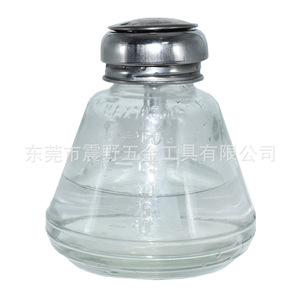 Botellas de vidrio tipo prensa de gran venta con tubos de plástico, botellas de vidrio para alcohol de 180 ml, líquido limpiador de PCB, botellas para productos químicos - Product Image 2