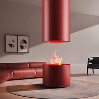 Cheminée suspendue au plafond au bioéthanol, brûleur à alcool, poêle décorative d'intérieur, design moderne