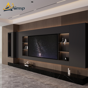 Meuble mural <span class=keywords><strong>TV</strong></span> en bois au design minimaliste Aimsp, nouveau design, meuble <span class=keywords><strong>TV</strong></span> moderne de luxe pour ensemble de meubles personnalisés - Product Image 3