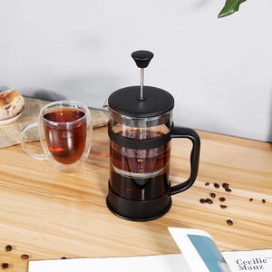 Cafetière à piston portable en verre borosilicate et acier inoxydable pour café et thé, idéale pour le bureau CH-FK6121 - Product Image 6