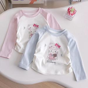 Nouvelle Collection 2026 – <span class=keywords><strong>T</strong></span>-<span class=keywords><strong>shirt</strong></span> à Manches Longues pour Filles, Haut Décontracté Style Princesse Printemps-Automne pour Enfants – Vêtements en Gros Chine - Product Image 2