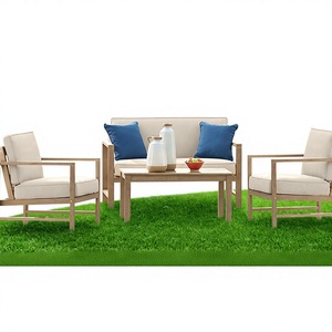 Meubles de jardin d'extérieur, ensembles personnalisés en bois et aluminium, conception OEM ODM pour tables et chaises de jardin d'hôtel - Product Image 4