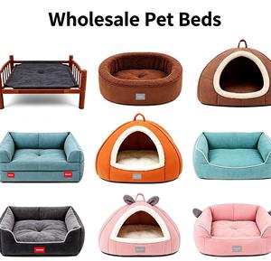 Semi-Enclosed <b>Cat</b> Nest Bed with Handle Warm Plush Lining Waterproof Pet Cave Bed for Small Dogs <b>Cats</b> - Product Image 1