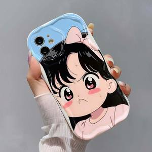 Bella ragazza arrabbiata stampa bordo d'onda in Silicone TPU custodia per telefono cellulare per Iphone 8 X Xr Xs 11 12 13 14 16 17 Pro Max - Product Image 6