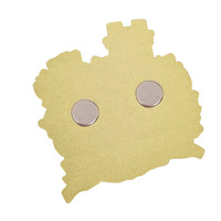 Aimants de réfrigérateur en métal personnalisés, aimant de réfrigérateur en émail sur mesure avec paysage de château, pont et cygne, pour souvenir ou cadeau