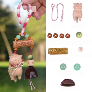 Wholesale Handmade Wood <b>Wind</b> <b>Chime</b> Accessory Kits Car Hanging Pendant For Kids - Product Image 5