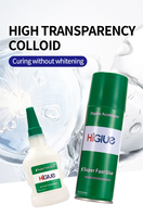 Colle MDF haute performance 400 ml, colle instantanée ultra super gel, activateur en spray, adhésif pour la menuiserie, le travail du bois, l'emballage