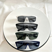 Lunettes de soleil polarisées rectangulaires surdimensionnées dégradées, unisexe, miroir, personnalisées, luxe, grande monture, pour VTT, style Europe-Amérique