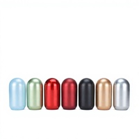 Flacon rond givré noir de 5 ml avec bouchon à vis, épaisseur 5 mm, pour médicaments et compléments vitaminiques (plastique PS)
