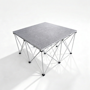 Grey Carpeted Finish <b>Platform</b> <b>Stage</b> Aluminum Spider Riser Event <b>Stage</b> - Product Image 1