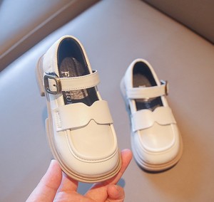 Zapatos de Cuero para Niñas, Estilo Británico, Primavera-Otoño, Zapatos de Princesa con Puntos para Niña Pequeña, Zapatos de Suela Suave para Bebé - Product Image 4