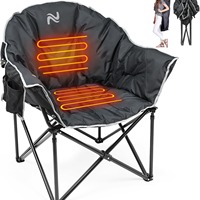 Fauteuil chauffant Yunju avec coussin chauffant, chaise double lune, chaise pliante USB pour le camping, tissu Oxford, mobilier d'extérieur