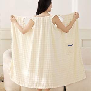 <span class=keywords><strong>Toalla</strong></span> de Baño Tipo Bata con <span class=keywords><strong>Tirantes</strong></span> para Mujer, Uso Doméstico, Adulto, Súper Absorbente, Falda de Baño Clase A - Product Image 1