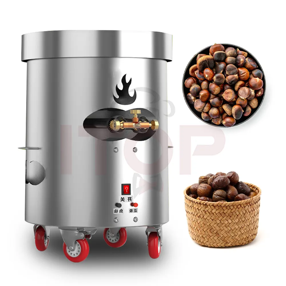 Kommerzielle Gas Vertical Chestnut Spicy Frittier maschinen Niedriger Preis Chestnut Almond Peanut Roast ing Machine