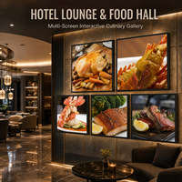 Affichage numérique LCD carré de 33,2 pouces 1920x1920 Android 7.1 à fixation murale pour menu de restaurant et commerce de détail