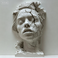 Escultura Artística de Fibra de Vidrio Curvada, Resistente a la Decoloración, Diseño Creativo, Personalizada para Decoración Artística de Calles Comerciales