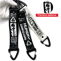 Gantungan Kunci Lanyard Pendek Berkualitas Tinggi Custom Dengan Pengait Karabiner Ramah Lingkungan Sablon Sutra Gantungan Kunci Karabiner