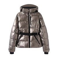 Manteau d'hiver matelassé en coton coupe-vent pour femme, série ski, nouvelle collection 2025, multicolore, à nouer à la taille, avec capuche amovible, pour l'UE/États-Unis